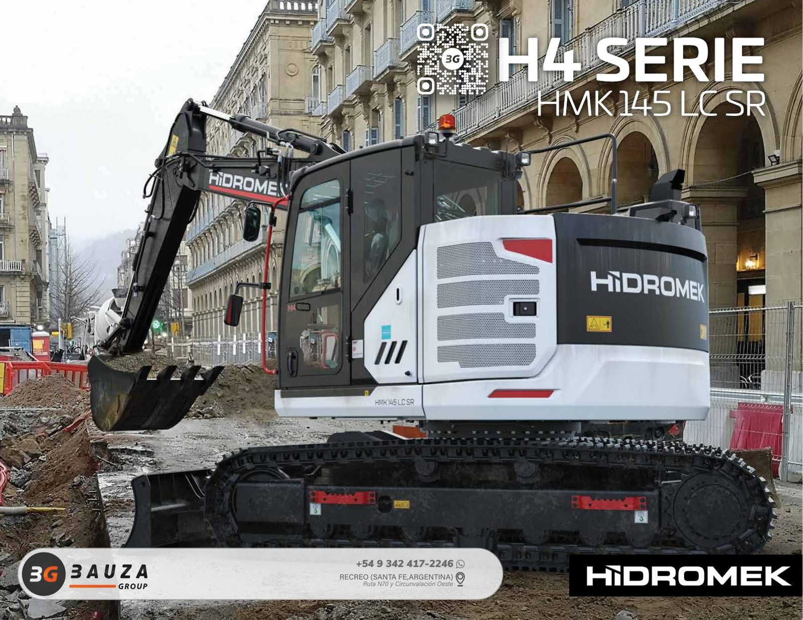 Excavadora sobre orugas HIDROMEK HMK 145 LC SR