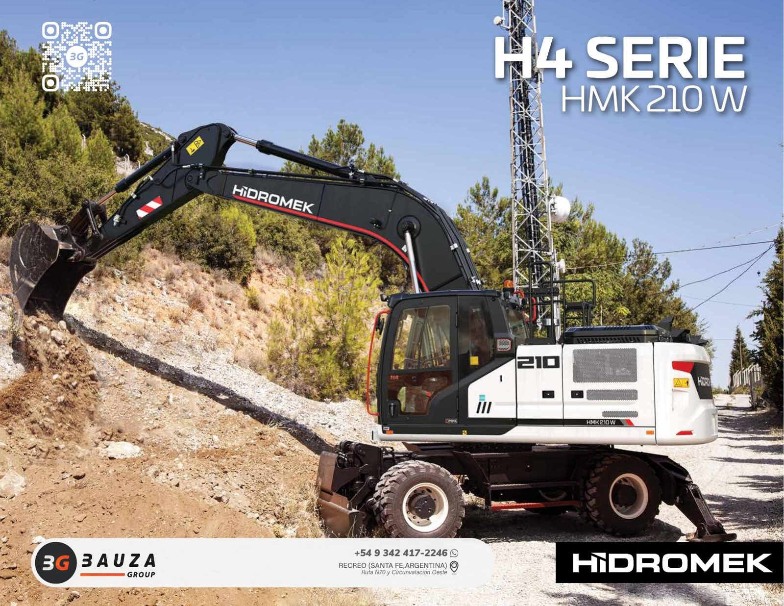 Excavadora de ruedas HIDROMEK HMK 210 W